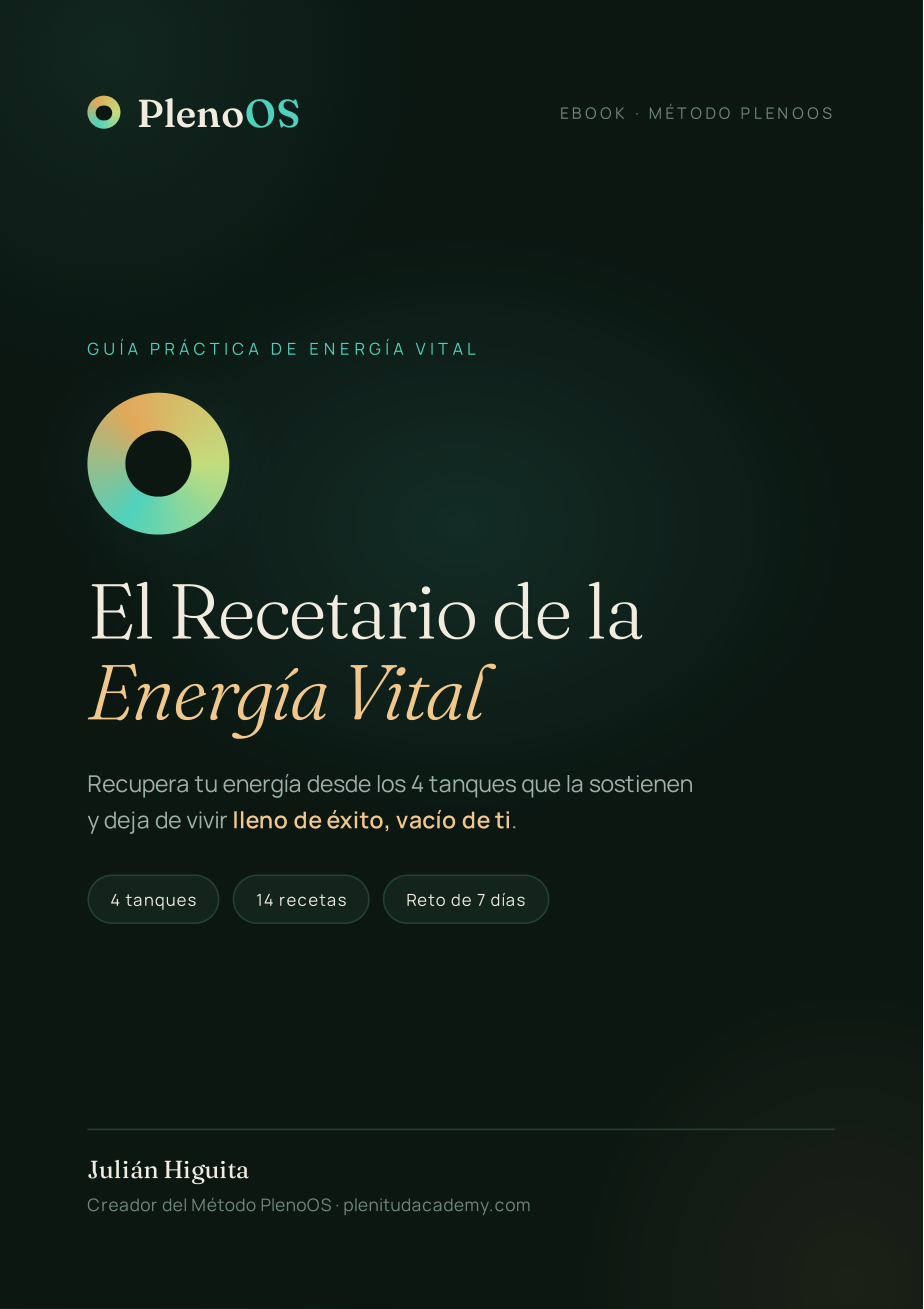 Portada del Recetario de la Energía Vital